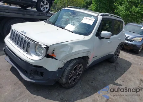 2016 Jeep Renegade Limited from USA, damaged, VIN ZACCJADT7GPC85093